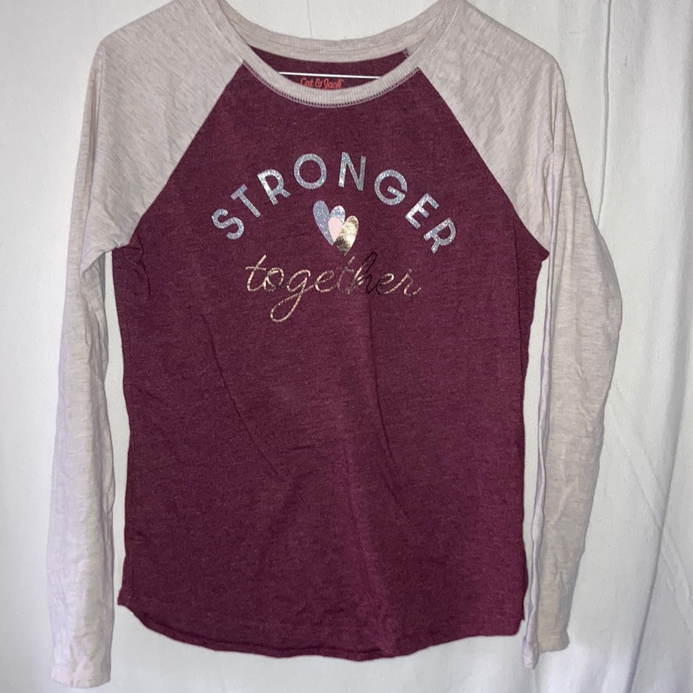 Cat & Jack Girls Stronger Together Long Sleeve Tee